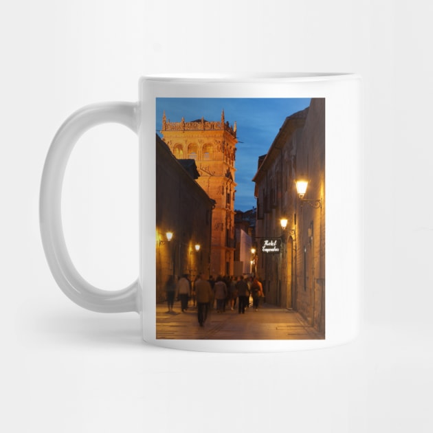 Calle de la Campania street at dusk, Salamanca by Kruegerfoto